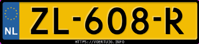 Kenteken afbeelding van ZL608R, zwarte Mercedes-Benz A 220