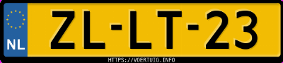 Kenteken afbeelding van ZLLT23, blauwe Mercedes-Benz A 140