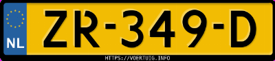 Kenteken afbeelding van ZR349D, witte Mercedes-Benz Vito Tourer