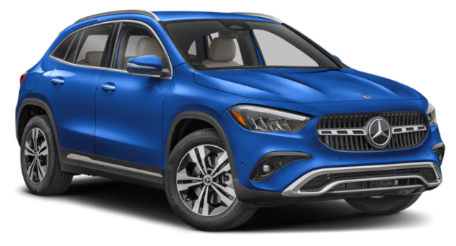 Afbeelding van GFJ81P, blauwe Mercedes-Benz Gla 200 stationwagen