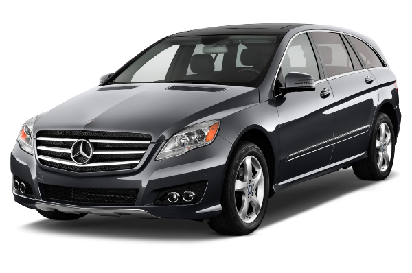 Afbeelding van 28KPS3, zwarte Mercedes-Benz R350 stationwagen