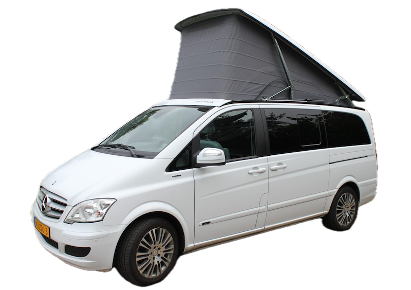 Afbeelding van RK207V, witte Mercedes-Benz Viano kampeerwagen