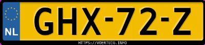 Kenteken afbeelding van GHX72Z, zwarte MG Ehs Plug-In Hybrid