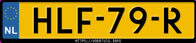 Kenteken afbeelding van HLF79R, blauwe MG Marvel R Electric
