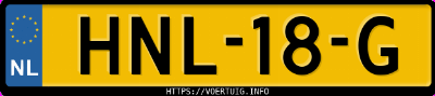 Kenteken afbeelding van HNL18G, grijze MG S5 Ev