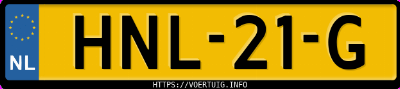 Kenteken afbeelding van HNL21G, grijze MG S5 Ev