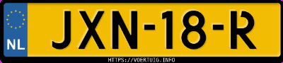 Kenteken afbeelding van JXN18R, zwarte MG S6 Ev