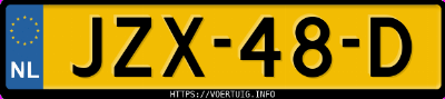 Kenteken afbeelding van JZX48D, witte MG S6 Ev