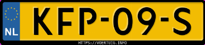 Kenteken afbeelding van KFP09S, grijze MG S9 Phev