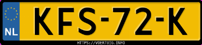 Kenteken afbeelding van KFS72K, zwarte MG MG4 Ev Urban