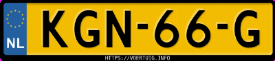 Kenteken afbeelding van KGN66G, witte MG 4 Ev Urban Long Range