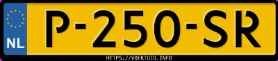 Kenteken afbeelding van P250SR, zwarte MG Zs Ev Standard Range