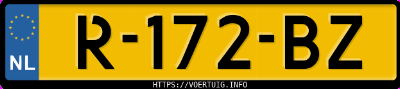 Kenteken afbeelding van R172BZ, grijze MG Zs Ev Standard Range