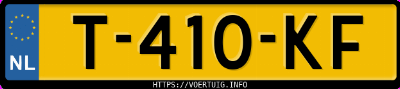 Kenteken afbeelding van T410KF, grijze MG 4 Electric 51 Kwh