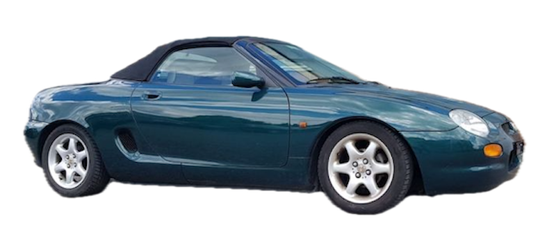 Afbeelding van 32FVRH, groene MG Mgf cabriolet