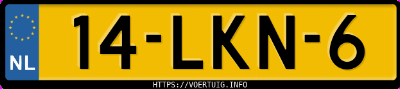 Kenteken afbeelding van 14LKN6, zwarte Mini Cooper S Clubman