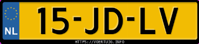 Kenteken afbeelding van 15JDLV, zwarte Mini Cooper