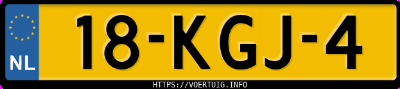 Kenteken afbeelding van 18KGJ4, witte Mini One