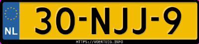 Kenteken afbeelding van 30NJJ9, bruine Mini One Clubman