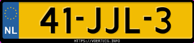 Kenteken afbeelding van 41JJL3, grijze Mini Cooper S