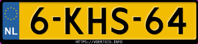 Kenteken afbeelding van 6KHS64, blauwe Mini Cooper S John Works Gp