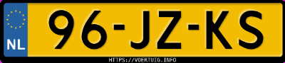 Kenteken afbeelding van 96JZKS, grijze Mini Cooper