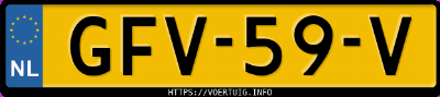 Kenteken afbeelding van GFV59V, zwarte Mini Countryman C