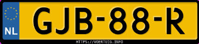 Kenteken afbeelding van GJB88R, zwarte Mini Countryman E