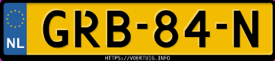 Kenteken afbeelding van GRB84N, rode Mini Aceman Se