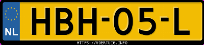 Kenteken afbeelding van HBH05L, witte Mini One 5door