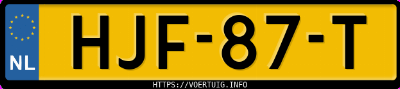 Kenteken afbeelding van HJF87T, groene Mini Countryman E