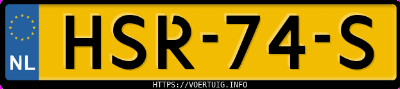 Kenteken afbeelding van HSR74S, blauwe Mini Countryman C