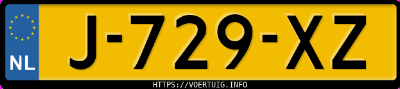 Kenteken afbeelding van J729XZ, groene Mini Cooper S