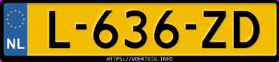 Kenteken afbeelding van L636ZD, bruine Mini Mini