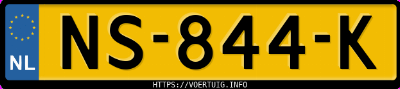 Kenteken afbeelding van NS844K, grijze Mini Mini One