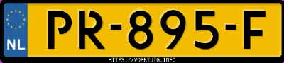 Kenteken afbeelding van PR895F, blauwe Mini One