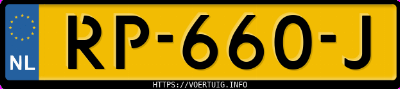 Kenteken afbeelding van RP660J, zwarte Mini Cooper