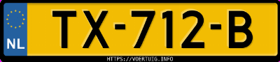 Kenteken afbeelding van TX712B, zwarte Mini One