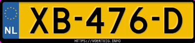 Kenteken afbeelding van XB476D, zwarte Mini Cooper 3door