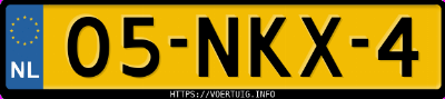 Kenteken afbeelding van 05NKX4, zwarte Mitsubishi Lancer