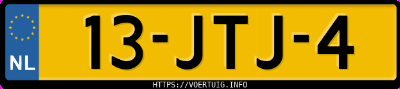 Kenteken afbeelding van 13JTJ4, rode Mitsubishi Outlander