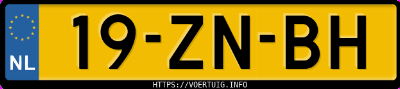 Kenteken afbeelding van 19ZNBH, zwarte Mitsubishi Outlander