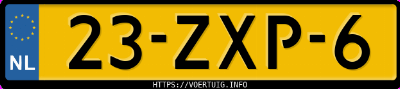 Kenteken afbeelding van 23ZXP6, witte Mitsubishi Asx 1.6