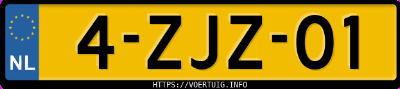Kenteken afbeelding van 4ZJZ01, witte Mitsubishi Asx 1.6