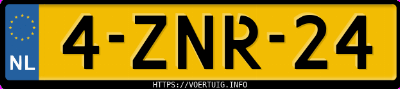 Kenteken afbeelding van 4ZNR24, zwarte Mitsubishi Outlander Phev S
