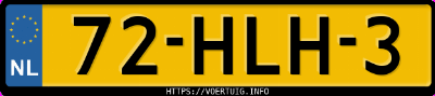 Kenteken afbeelding van 72HLH3, zwarte Mitsubishi Outlander