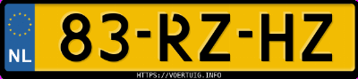 Kenteken afbeelding van 83RZHZ, blauwe Mitsubishi Colt 1.5 16v