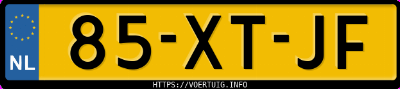 Kenteken afbeelding van 85XTJF, grijze Mitsubishi Colt 1.3 16v