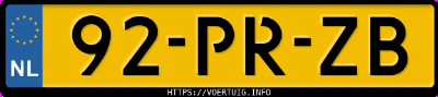 Kenteken afbeelding van 92PRZB, groene Mitsubishi Pajero Sport V6