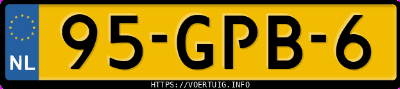 Kenteken afbeelding van 95GPB6, grijze Mitsubishi Eclipse